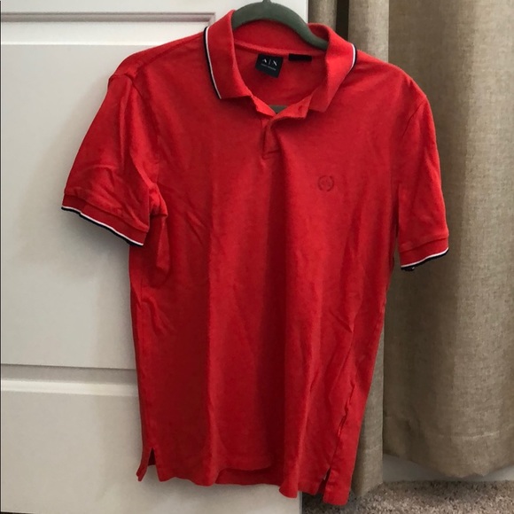 armani red polo shirt